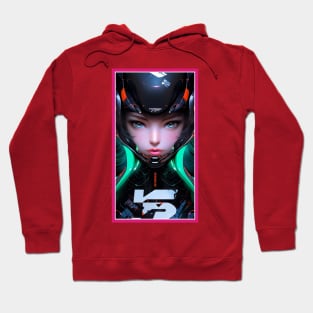 Anime Race Girl | Quality 3D Anime Artwork | Pink Red Black Blue Chibi Manga Anime Art Hoodie